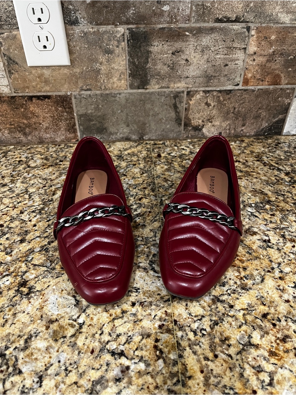 Bamboo Sweep 50 Women’s Red Burgundy Loafers Size:8